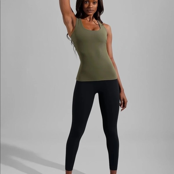 BuffBunny Grounded Dark Olive Racerback Foundation Tank Top - Picture 5 of 8